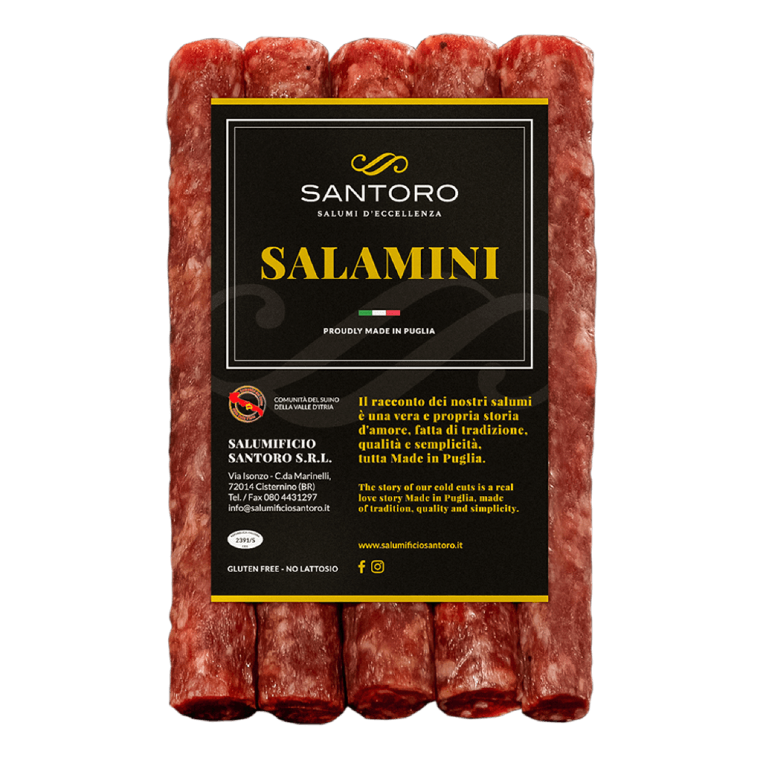 Salamini Salumificio Santoro @salumisantoro on instagram have full name is salumificio santoro. salamini salumificio santoro